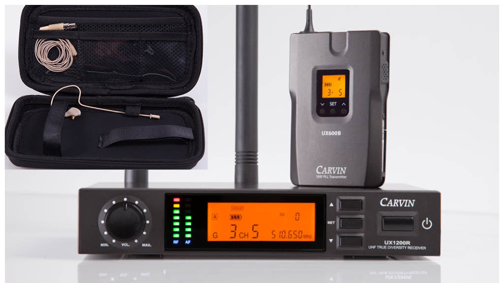 carvin-ux1200bp1t-micro-headset-sans-fil-beige-uhf image 2