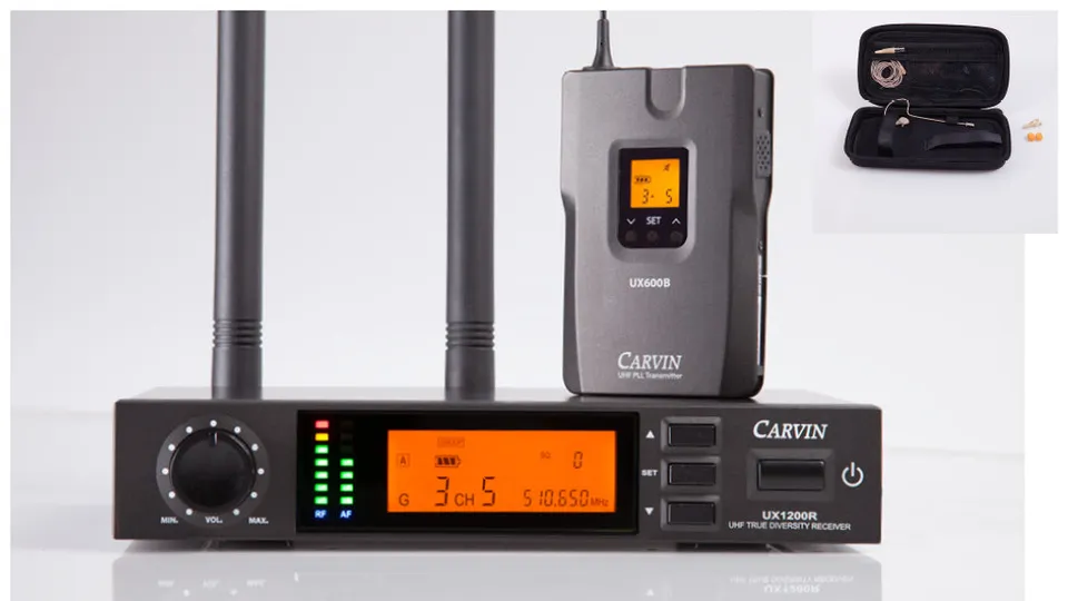 carvin-ux1200bp1t-micro-headset-sans-fil-beige-uhf image 1
