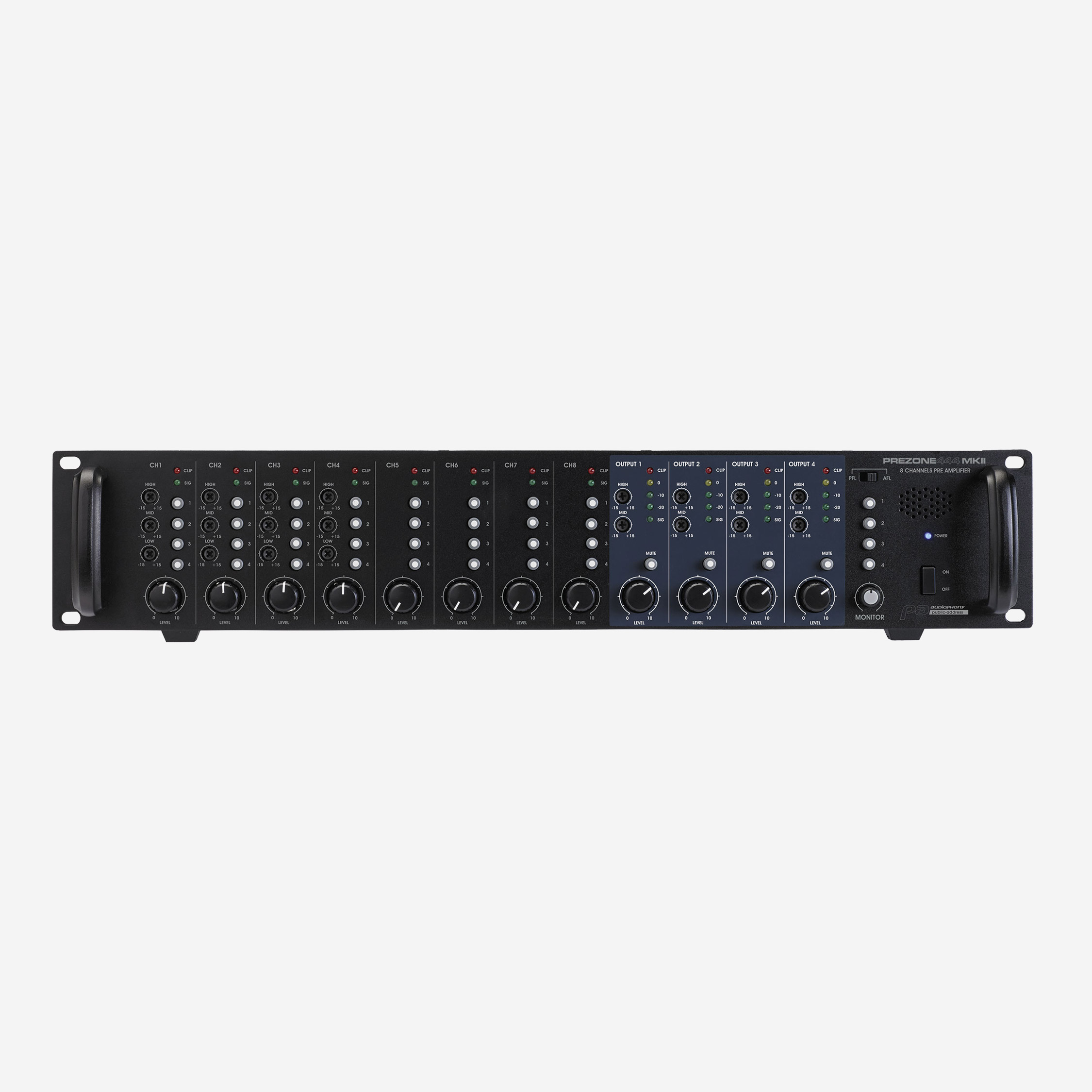 audiophony-prezone444-mkii-mixeur-matrice-4-zones-8-entr-es image 1