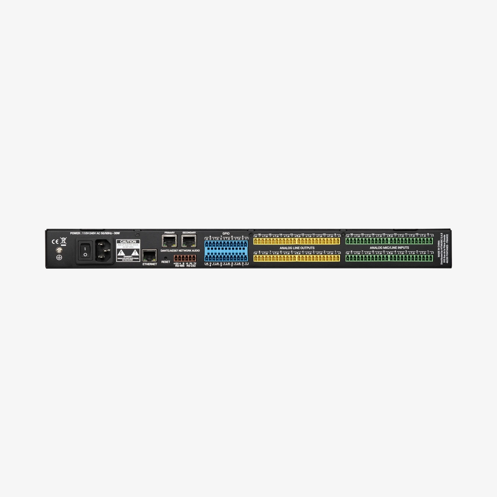 audiophony-ami16d-matrice-audio-dante-16x16-rack-1u image 2
