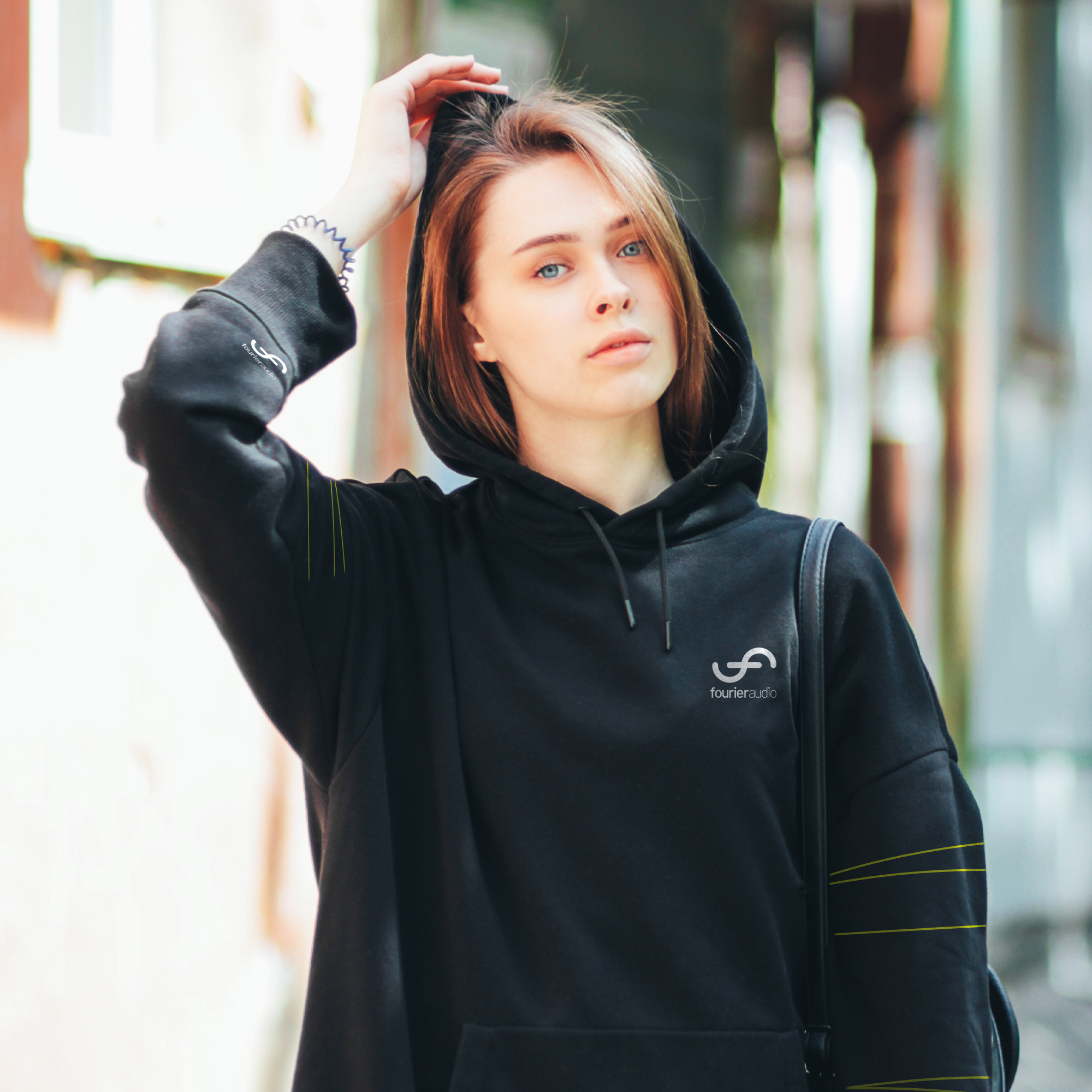 fourier-audio-hoodie-sweat-capuche-noir-coton image 2