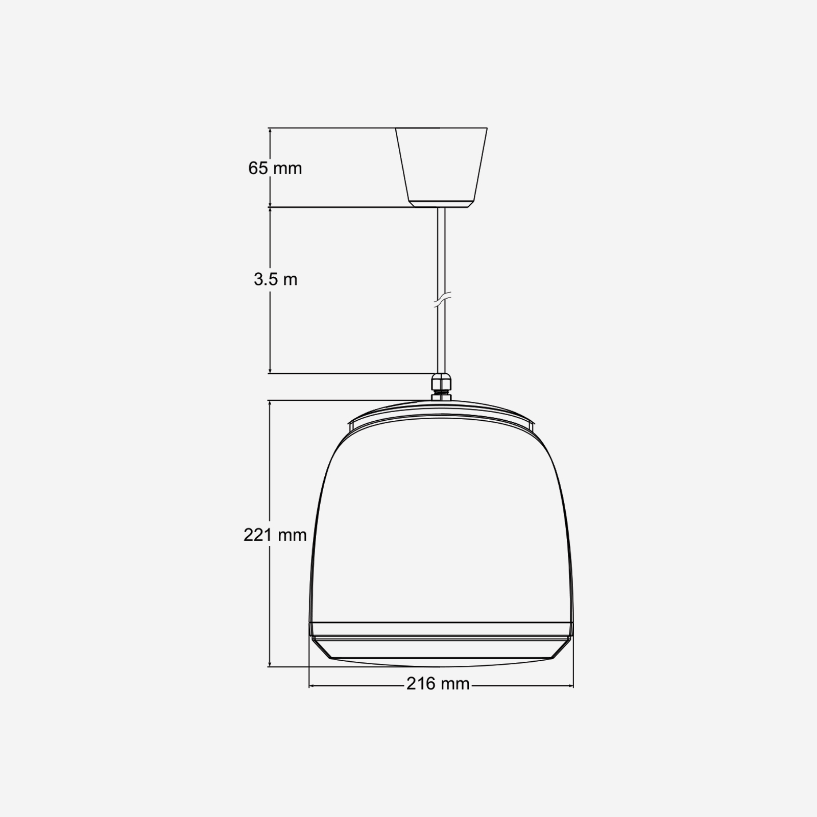 audiophony-shp660-enceinte-suspendue-100v-coaxiale image 2