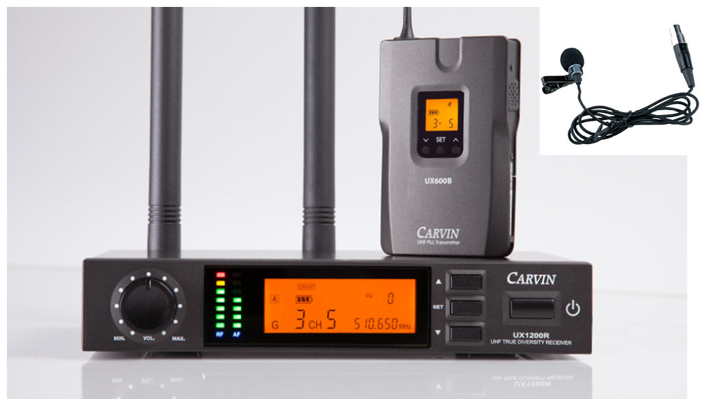 carvin-ux1200lp1-micro-cravate-sans-fil-uhf-cardio-de image 1