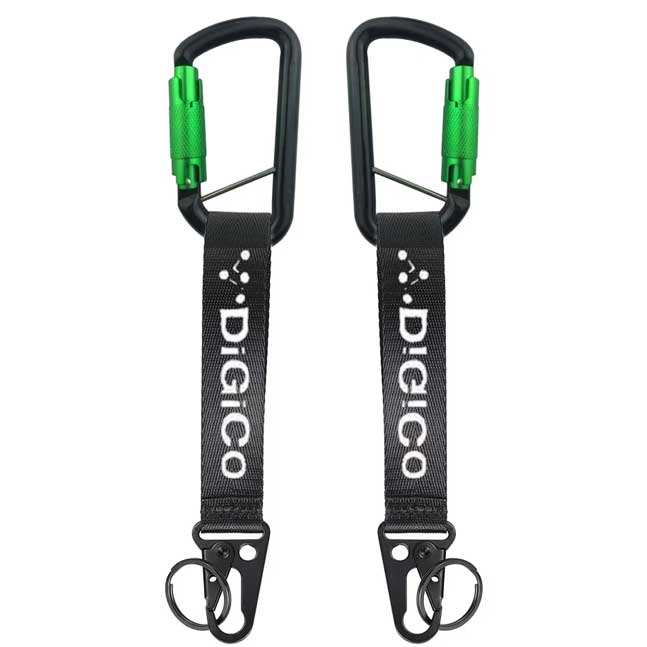 digico-luggage-carabiner-keyring-porte-cl-s-mousqueton-vert image 1
