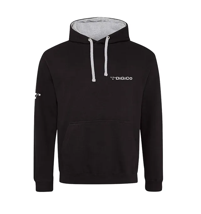 digico-hoodie-sweat-brod-noir-contraste-coton image 1