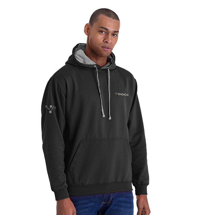 digico-hoodie-sweat-brod-noir-contraste-coton image 5