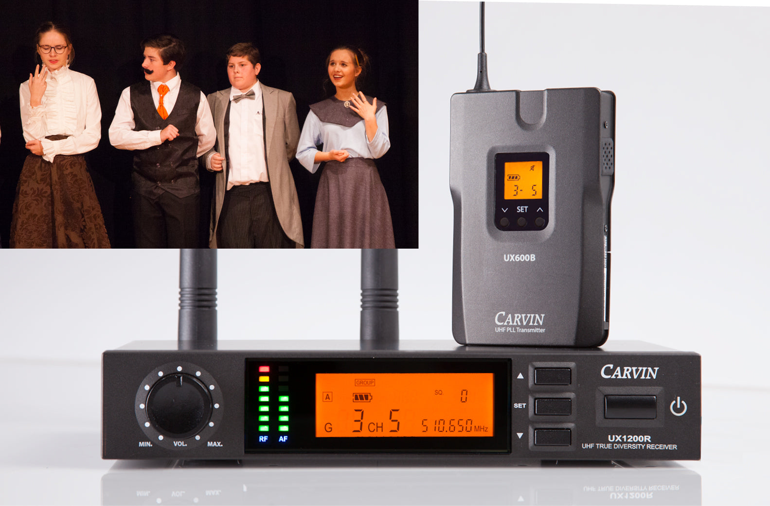 carvin-ux1200bp1t-micro-headset-sans-fil-beige-uhf image 3