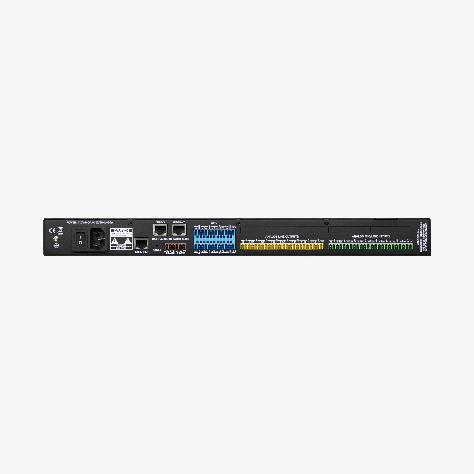 audiophony-ami08d-matrice-audio-dante-8x8-rack-1u image 2