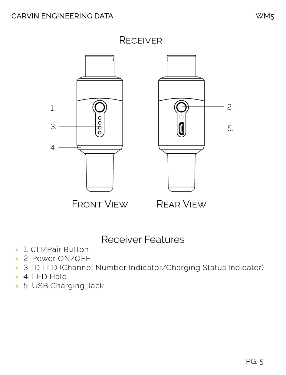 carvin-wm5-micro-sans-fil-xlr-5ghz-rechargeable image 8