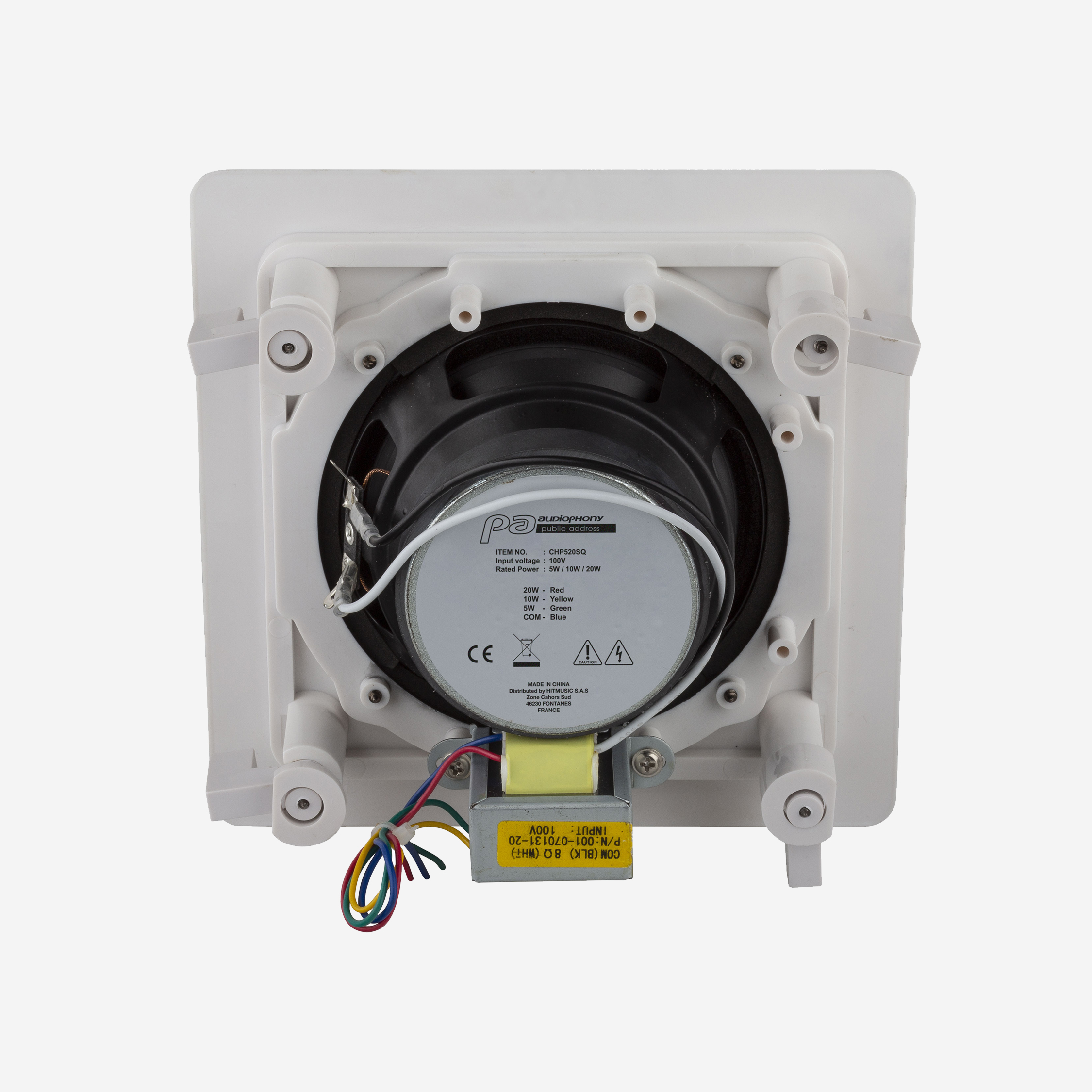 audiophony-chp520sq-plafonnier-carr-100v-2-voies-h-tel image 4