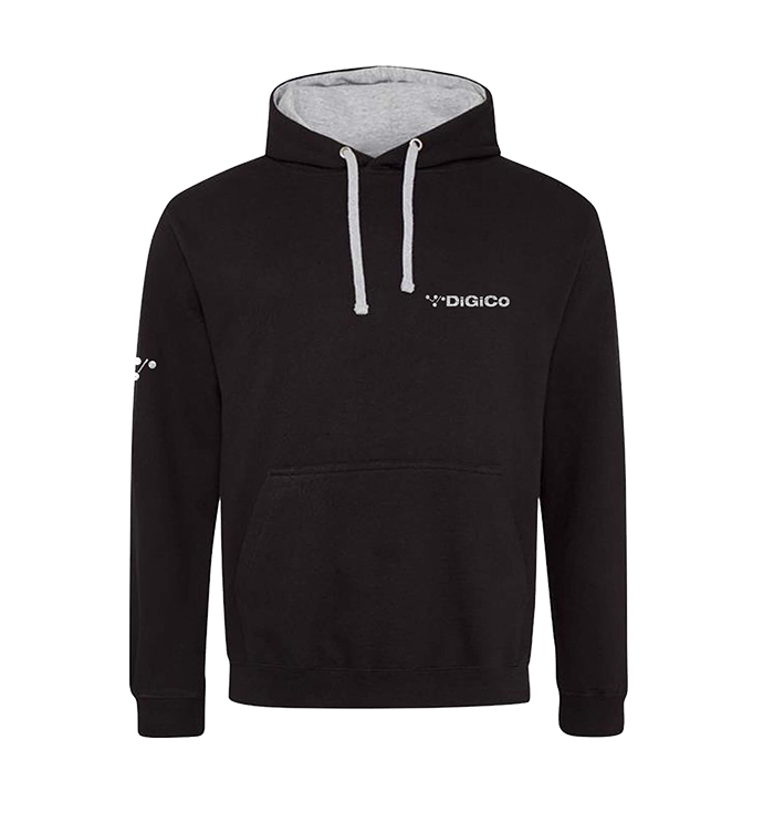 digico-hoodie-sweat-brod-noir-contraste-coton image 1