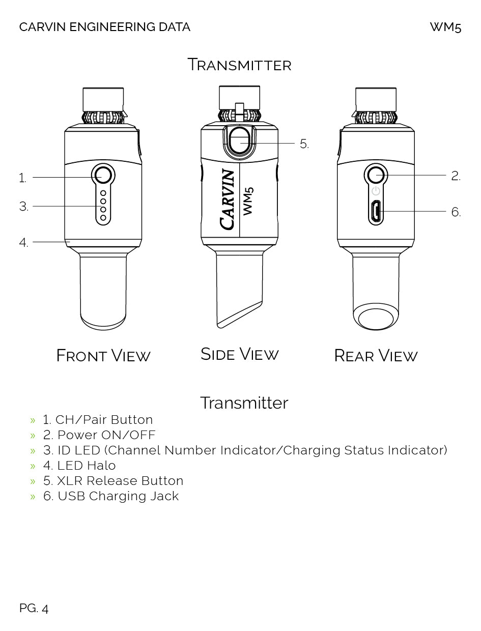 carvin-wm5-micro-sans-fil-xlr-5ghz-rechargeable image 6