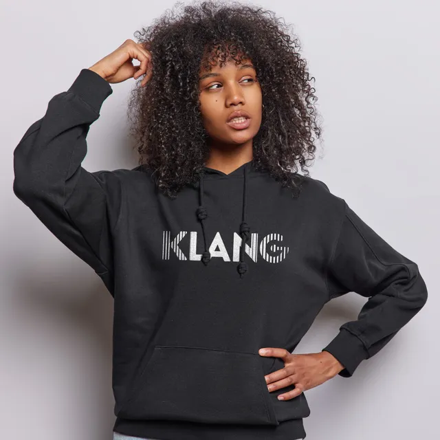 klang-hoodie-sweat-capuche-noir-barcode-coton image 1