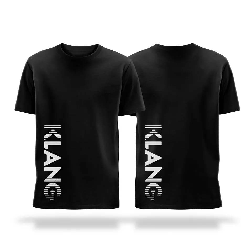 klang-t-shirt-homme-imprim-noir-manches-courtes image 1