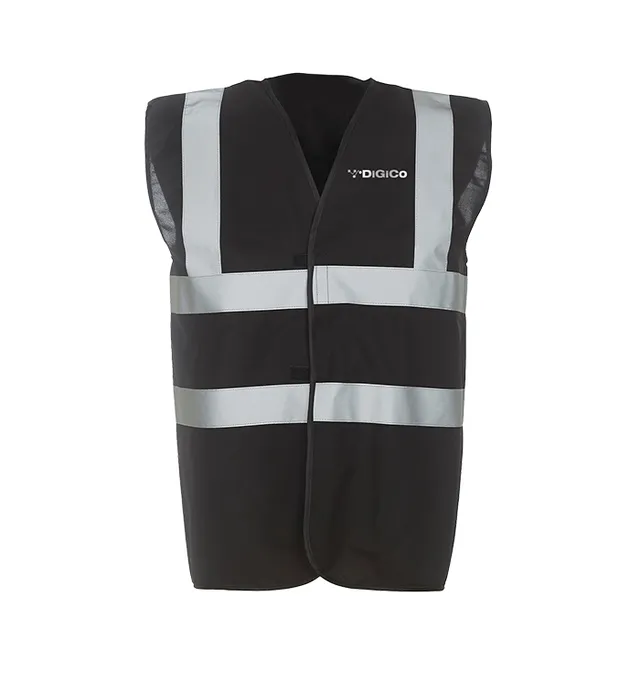 digico-safe-and-sound-gilet-haute-visibilit-noir-classe-2 image 1