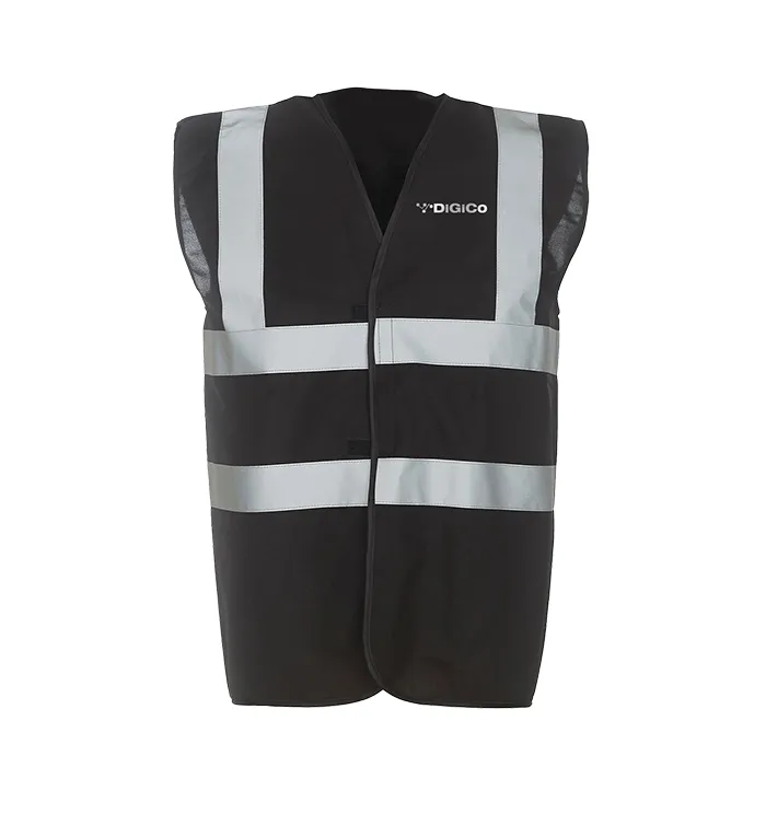 digico-safe-and-sound-gilet-haute-visibilit-noir-classe-2 image 1