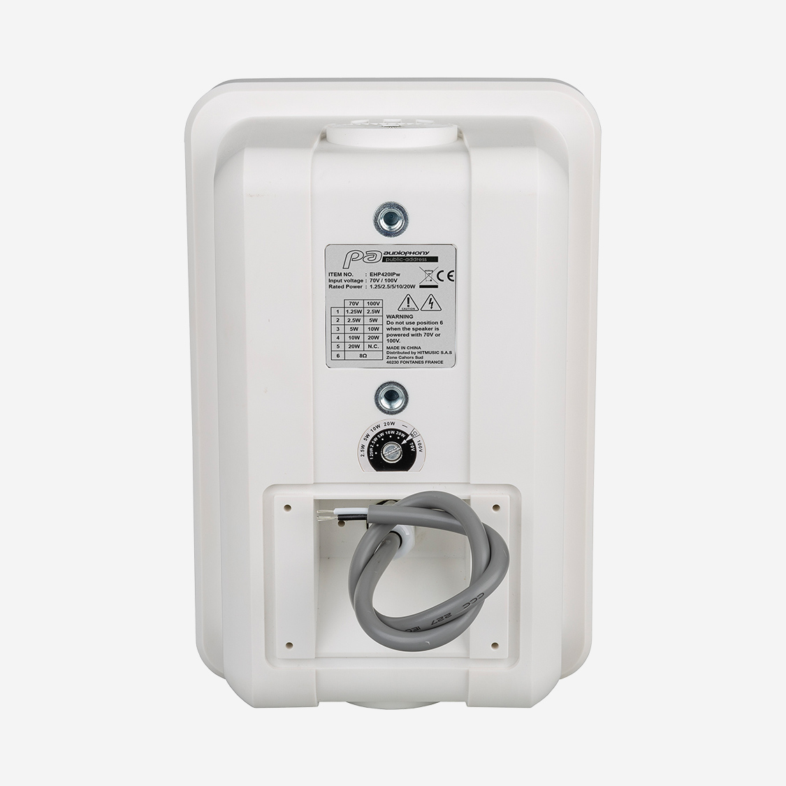 audiophony-murales-ehp420ipw-enceinte-murale-blanche-100v image 2